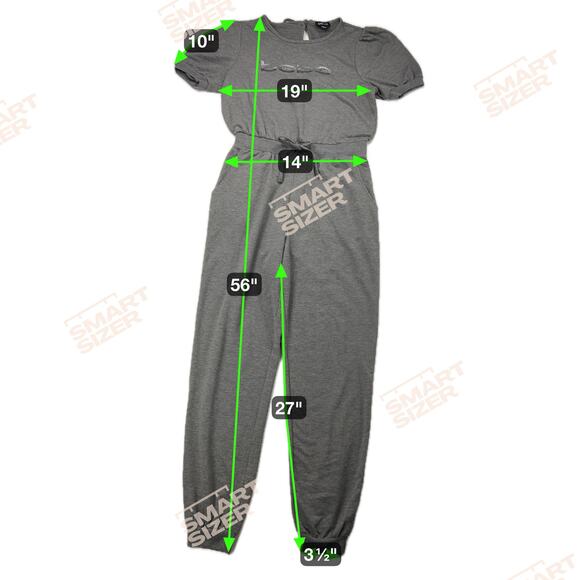 Bebe One Piece Soft Jersey Knit Romper Ombré Crystal Logo Gray Pull On Size M - Picture 6 of 11